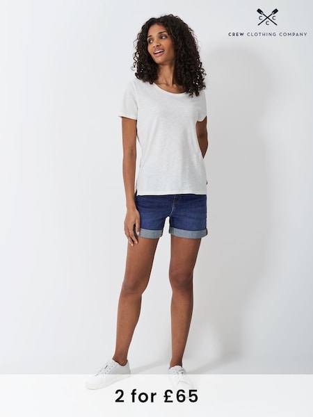 Crew Clothing Blue Cotton Denim Shorts (F45346) | €59
