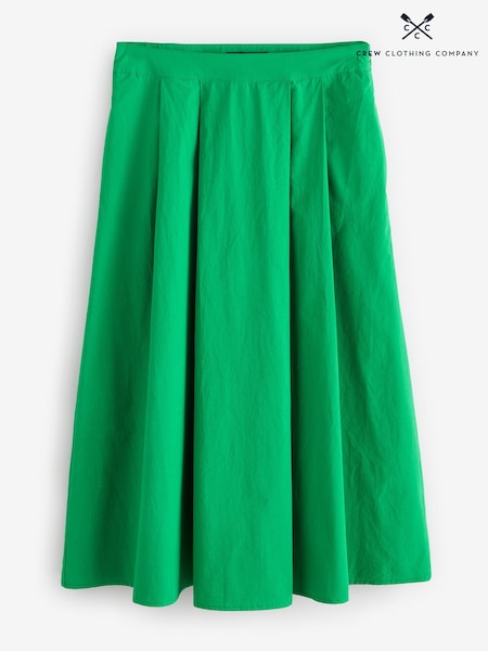 Crew Clothing Green Gabby Cotton Skirt (F45359) | €78