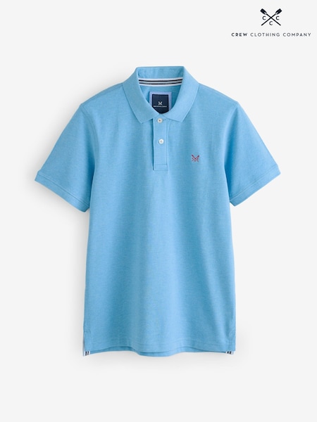 Crew Clothing Blue 100% Cotton Classic Pique Polo Shirt (F45364) | AED233