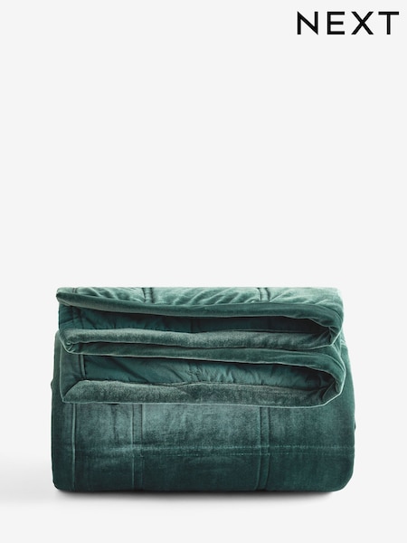 Green Quilted Lustre Velvet Bedspread (F45572) | 416 QAR - 661 QAR