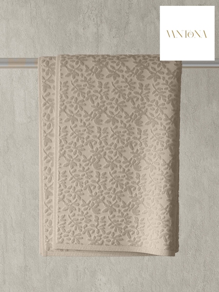 Vantona Natural Jacquard Leaf 500gsm Towel (F45670) | $30 - $46