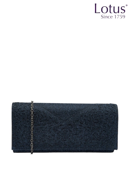 Blau - Lotus Clutch Bag with Chain (F45698) | 78 €