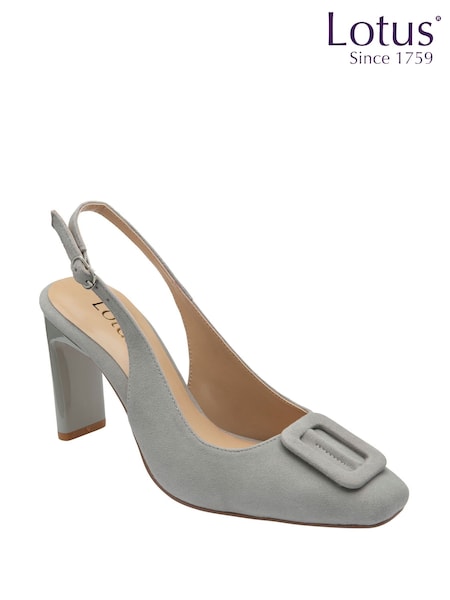 Harmaa - Lotus Slingback Court Shoes (F45703) | €118