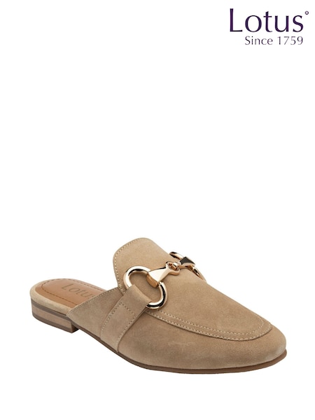 Lotus Natural Flat Mules Shoes (F45723) | ₪277
