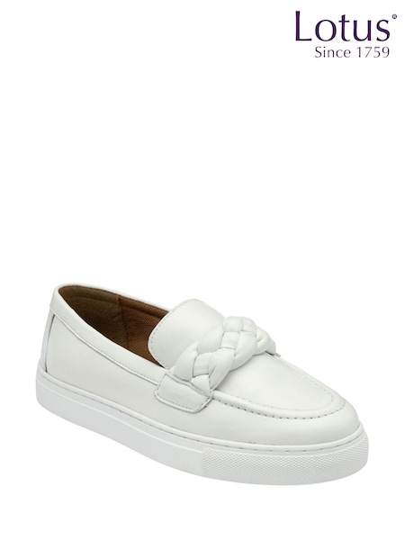 Lotus White Leather Casual Shoes (F45728) | €73