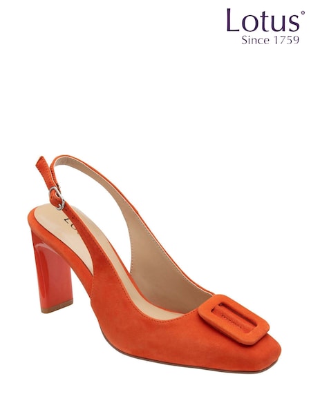 Lotus Orange Slingback Court Shoes (F45730) | €99