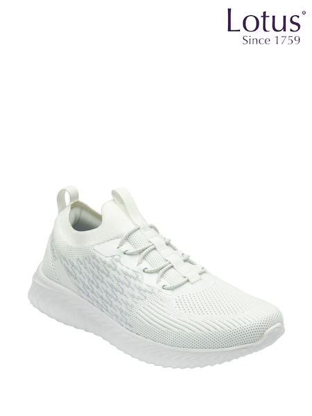 Valkoinen - Lotus Slip-On -tekstiililenkkarit (F45760) | €71