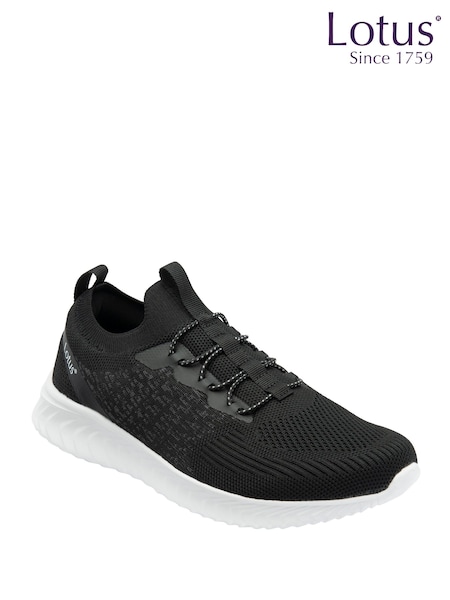 Musta - Lotus Slip-On -tekstiililenkkarit (F45785) | €71