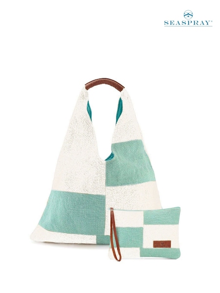 Seaspray Blue Calala Patchwork Beach Bag And Purse Set (F45807) | kr1 050