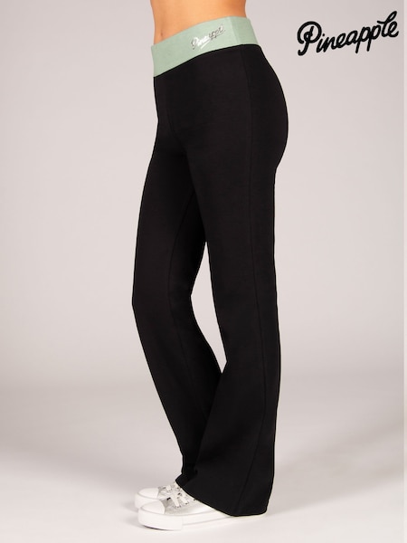 Negro - Pineapple Black Charcoal Contrast Band Jersey Trousers (F45809) | 34 €