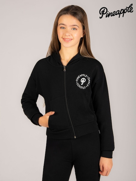Pineapple Black Logo Zip Hoodie (F45813) | ₪141