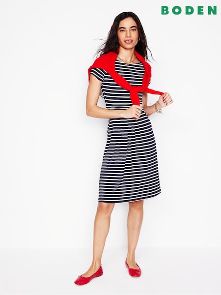 Boden Dark Blue Amelie Jersey Dress (F45861) | AZN 150