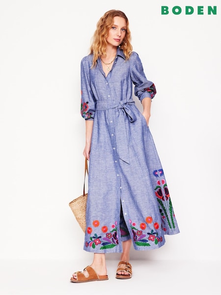 Boden Clara Linen Blend Shirt Dress (F45885) | 137 990 тг