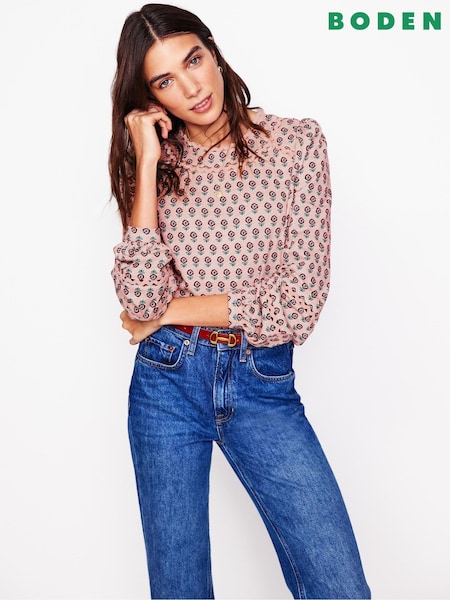 Boden Daisy Long Sleeve 100% Cotton Top (F45908) | €61