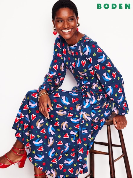Boden Blue Leandra Jersey Midi Dress (F45925) | €56