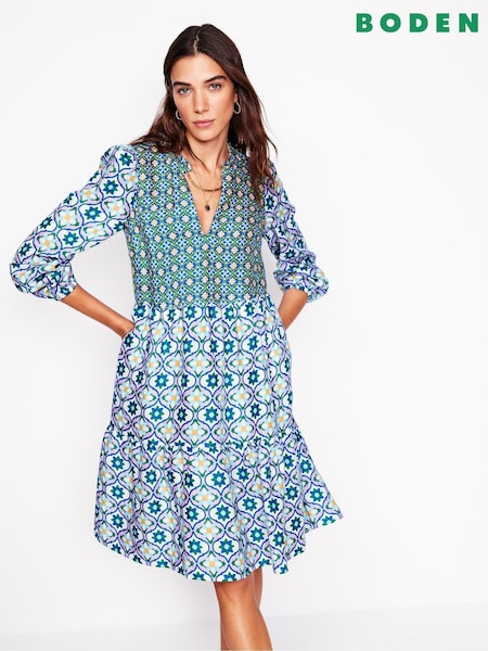 Boden Blue Esme 100% Linen Mini Dress (F45943) | 8,171 UAH