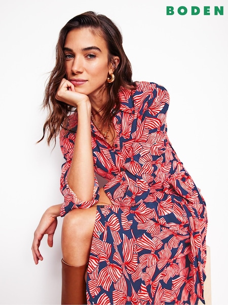 Boden Blue Kate Midi Shirt Dress (F45944) | €79