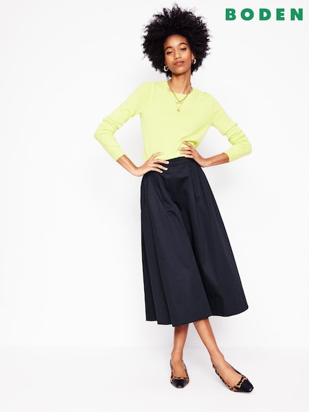 Boden Isabella Cotton Sateen Skirt (F45949) | ‏432‏₪