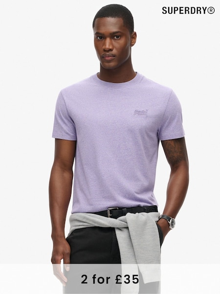Morado iris jaspeado - Superdry Essential Logo Embroidery T-Shirt (F45961) | 29 €