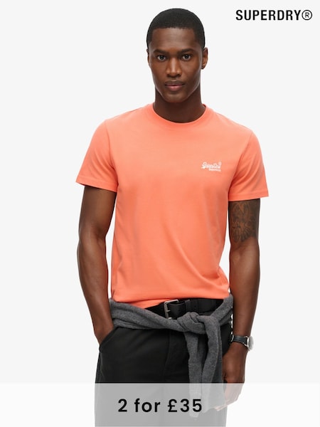 Superdry Sunburst Coral Essential Logo Embroidery T-Shirt (F45966) | R$ 195