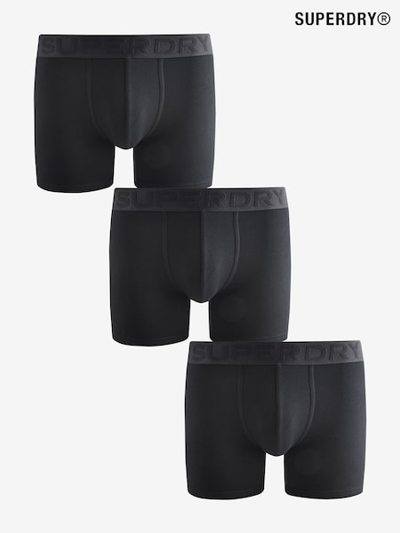 Черный - Superdry Logo Boxer Triple Pack (F45969) | €46