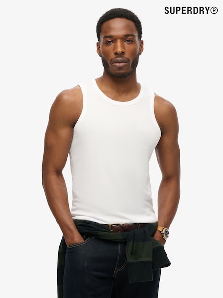 Оптика білого кольору - Верхня жилетка Superdry Essential Logo слім фіт (F45972) | 1 081 грн