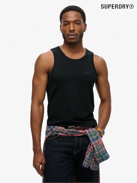 Чорний - Верхня жилетка Superdry Essential Logo слім фіт (F45973) | 1 081 грн
