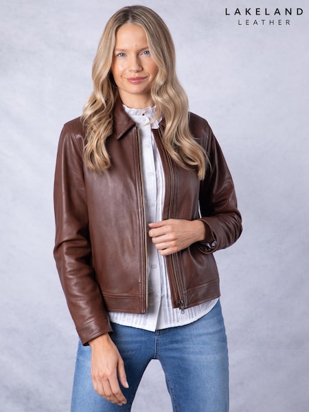 Lakeland Leather Crosthwaite Collared Jacket (F46040) | ‏1,252‏₪