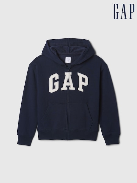 Gap Navy Blue Zip Up Vintage Logo Hoodie (4-13yrs) (F46047) | €33
