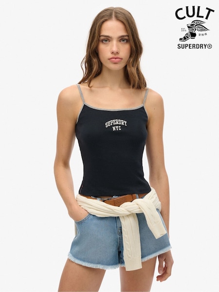 Superdry Blue 100% Cotton Athletic Essentials Cami Top (F46151) | 1,202 UAH