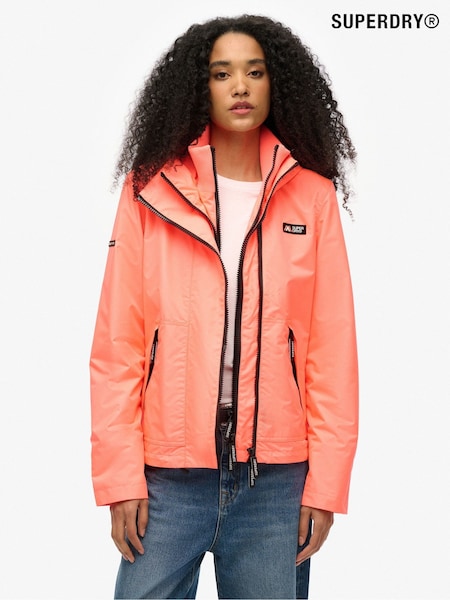 Superdry Pink Hooded Mountain Windbreaker Jacket (F46157) | ₪453
