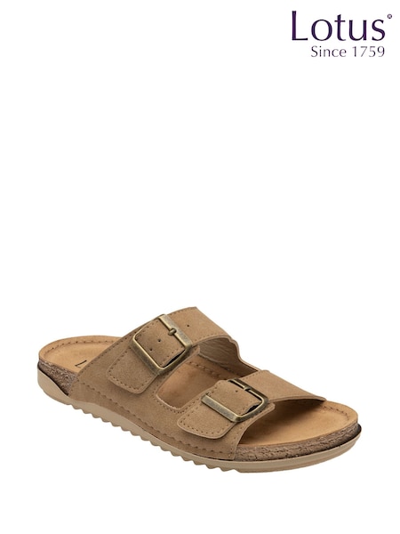 Lotus Natural Open Toe Mule Sandals (F46176) | ₪226