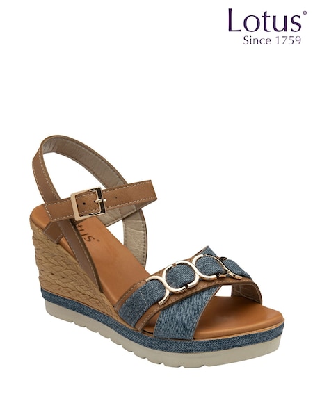 Lotus Open Toe Wedge Sandals (F46184) | 70 €