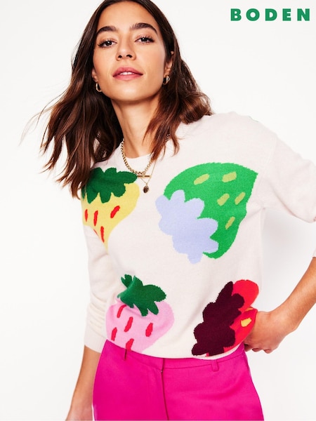 Boden White Lydia Cashmere Jumper (F46226) | 9,012 UAH