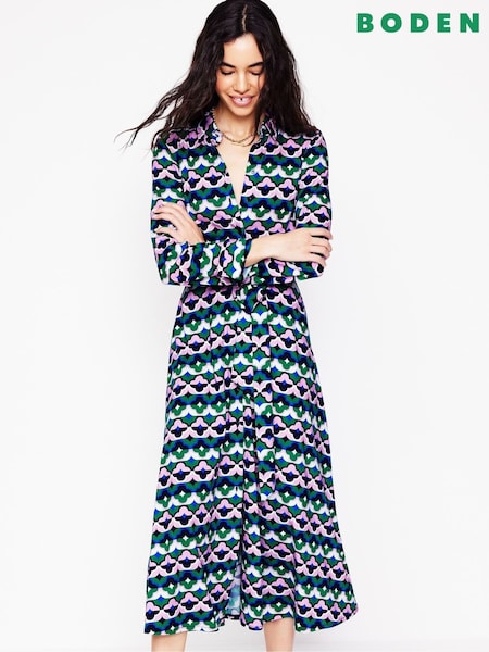 Boden Marcia Jersey Midi Shirt Dress (F46248) | 511 LEI