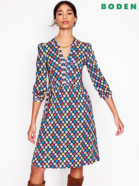 Boden Blue Naomi Relaxed Jersey Dress (F46258) | R$ 750