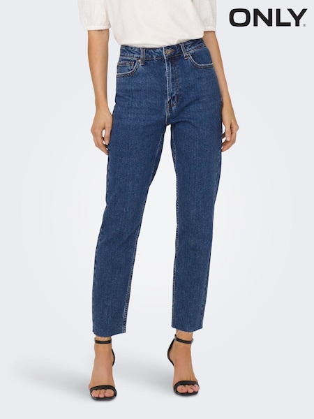 ONLY Blue Emily High Waist Straight Leg Jeans (F46372) | €40