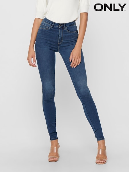 ONLY Blue Royal High Waist Skinny Jeans In Super Stretch (F46373) | €34