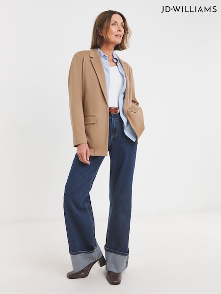 JD Williams Natural Core Ponte Edge To Edge Blazer (F46379) | €54