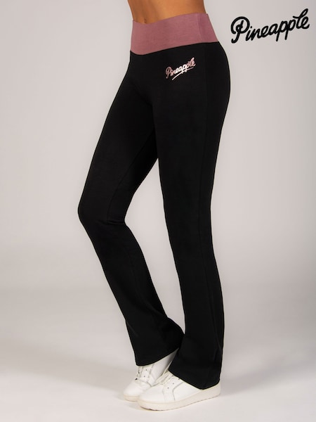 Pineapple Black Brown Contrast Band Bootcut Jersey Trousers (F46398) | 1,802 UAH