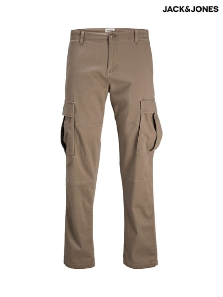 JACK & JONES Brown Relaxed Fit Cargo Trousers (F46413) | $56