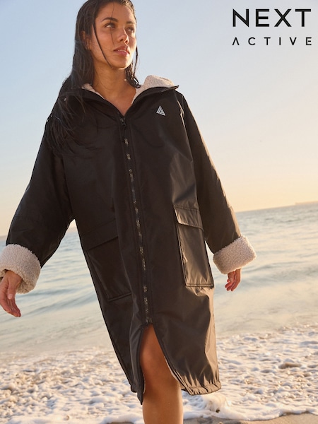 Black Active Swim Changing Robe (F46441) | €140