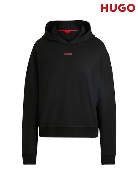 HUGO Black Logo Jersey Hoodie (F46463) | R$ 680