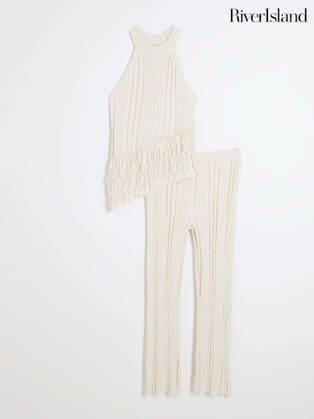 River Island Girls Asymmetrical Rib Fringe Set (F46479) | ¥ 6,310