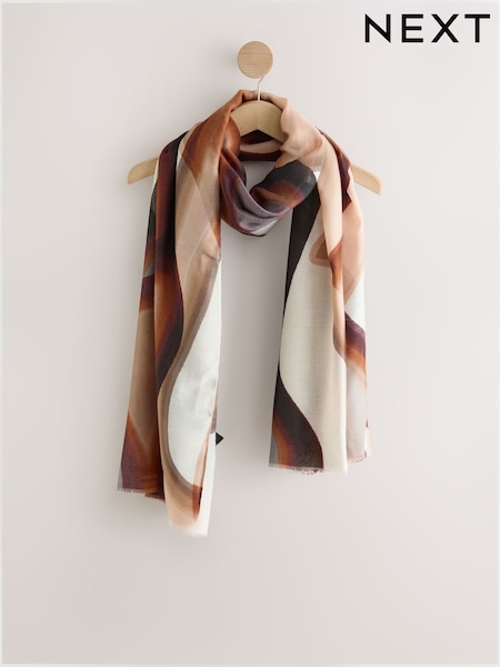Brown Swirl Lightweight Scarf (F46511) | R$ 120