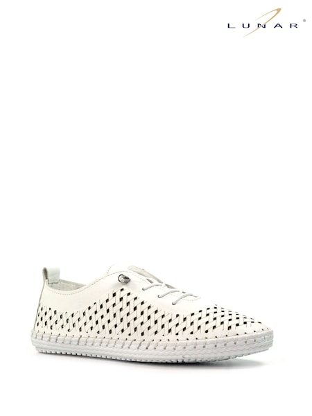 Lunar Bonbon White Plimsoll Shoes (F46605) | €63