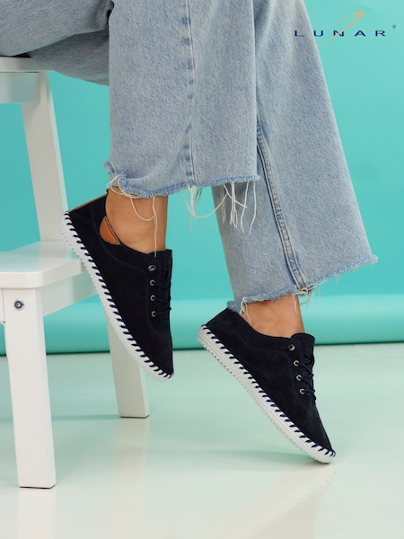 Lunar Blue St Lawrence Plimsoll Leather Shoes (F46691) | € 63
