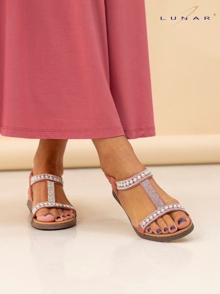 Lunar Pink Tancy Pearl Sandals (F46736) | €47