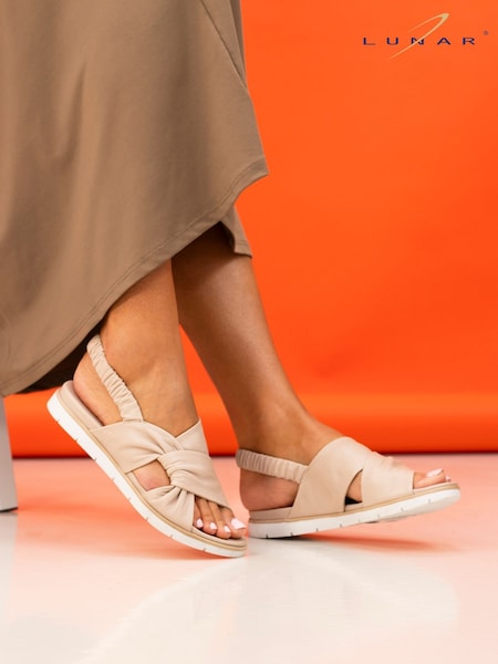 Lunar Natural Sardinia Leather Sandals (F46768) | $122