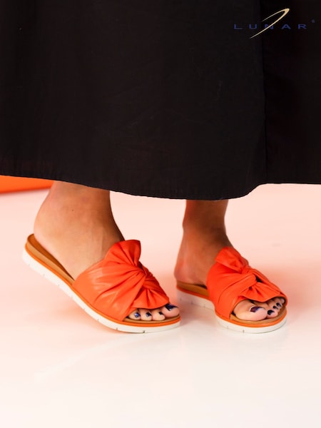 Lunar Orange Sunshine Leather Sandals (F46770) | €100